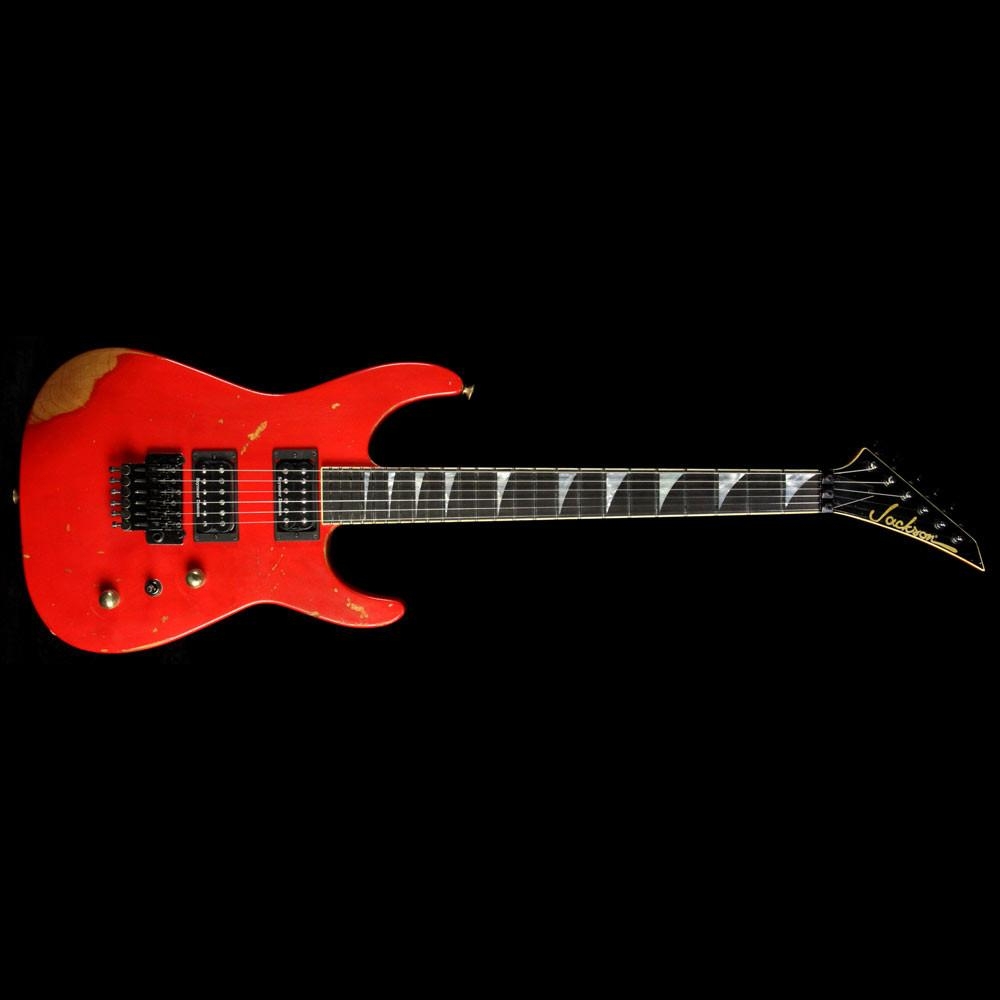 Jackson Custom Shop Music Zoo Exclusive Nitro Aged SL2H-V Soloist Electric Guitar - Fiesta Red