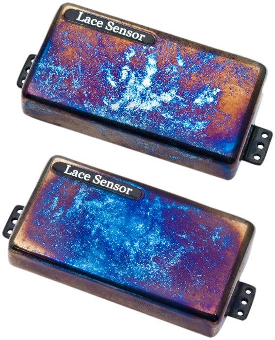 Lace Finger Burner Humbucker Guitar Pickup Set Burnt Chrome