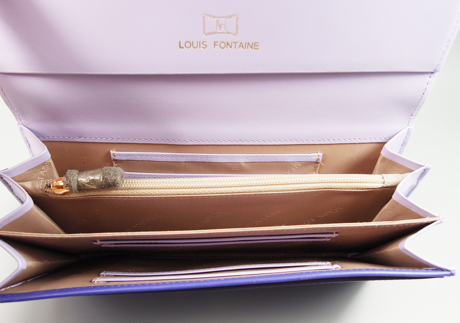 กระเป๋าสตางค์ LOUIS FONTAINE ม่วงทูโทน ใหม่ แท้