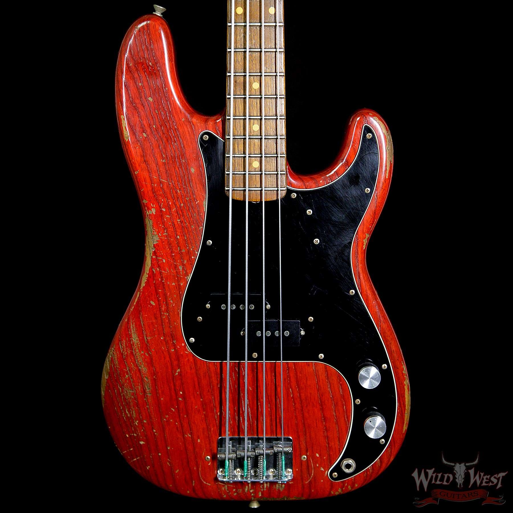 Fender Custom Shop Masterbuilt Jason Smith Late 60s P-Bass Relic Aged Cherry Red