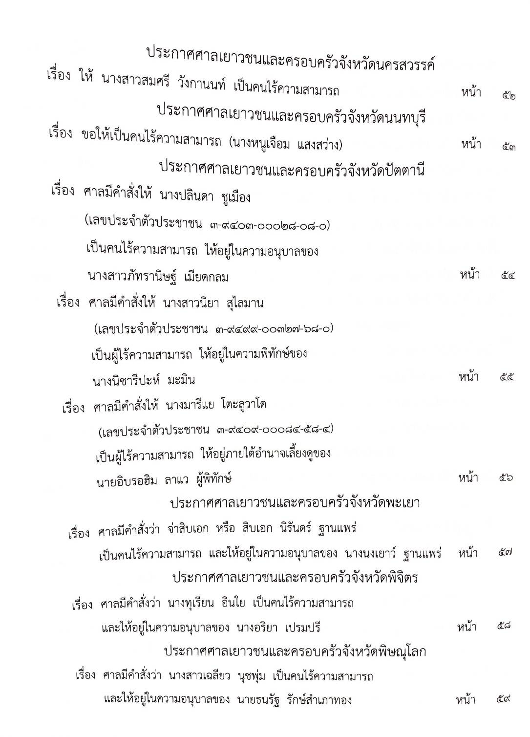 กฎหมายออกใหม่ ตอนที่ 11/2568 ประกาศสำนักงานกลางฯ ประกาศศาลเยาวชนและครอบครัวจังหวัด.. และสมาคม มูลนิธิ