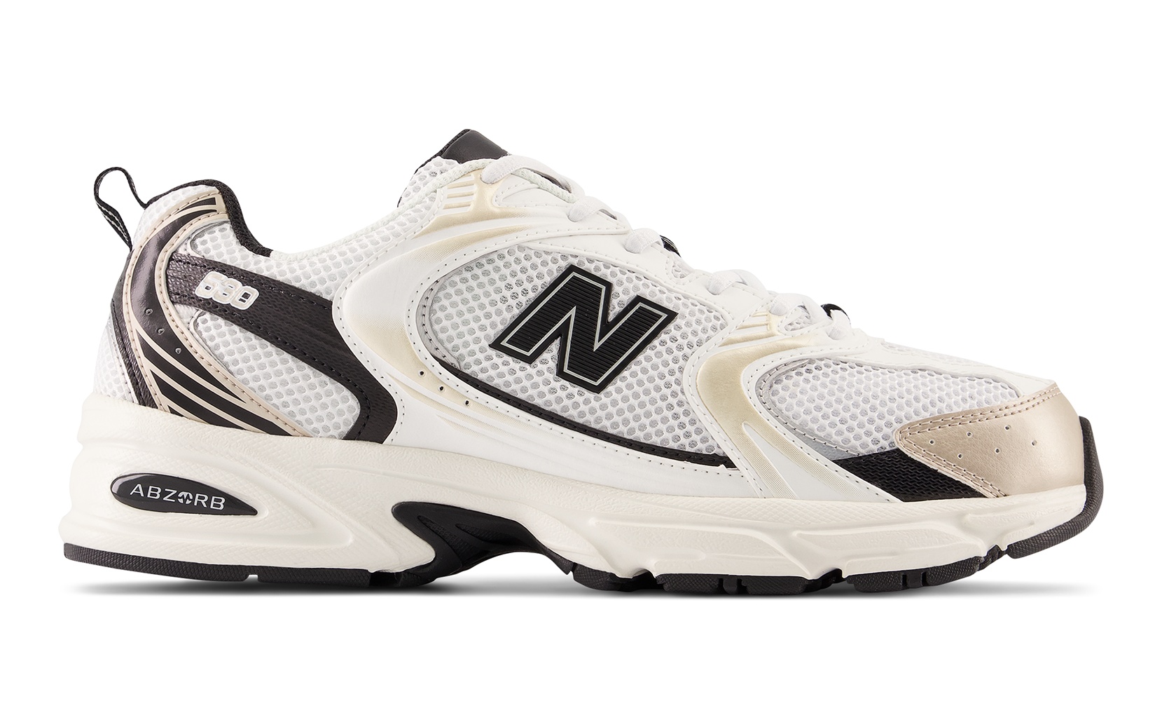 New Balance 530 White Light Gold Metallic