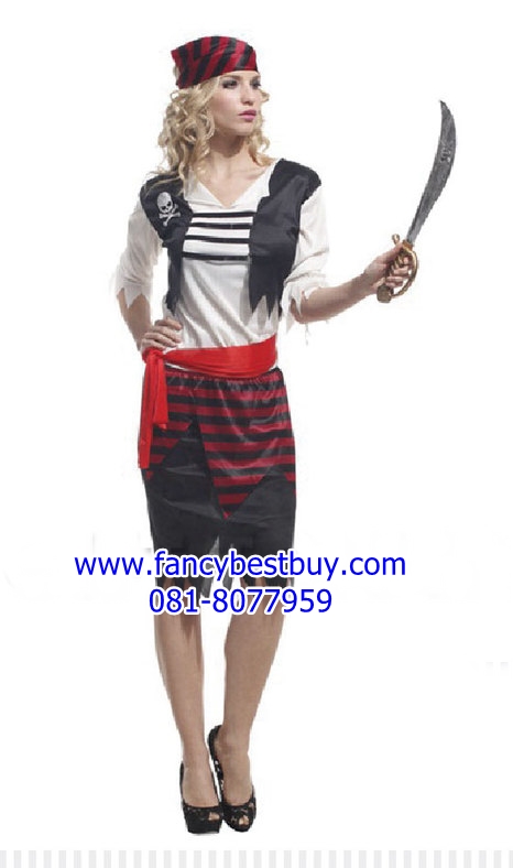 ชุดแฟนซีผู้หญิง ชุดโจรสลัดหญิง Pirates Girl ขนาดฟรีไซด์