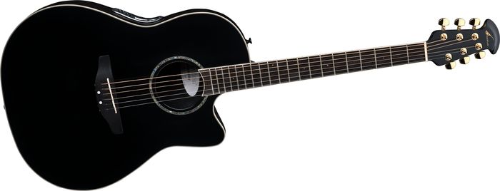 Ovation iDea Celebrity Acoustic-Electric Guitar with Built-In MP3 Recorder Black