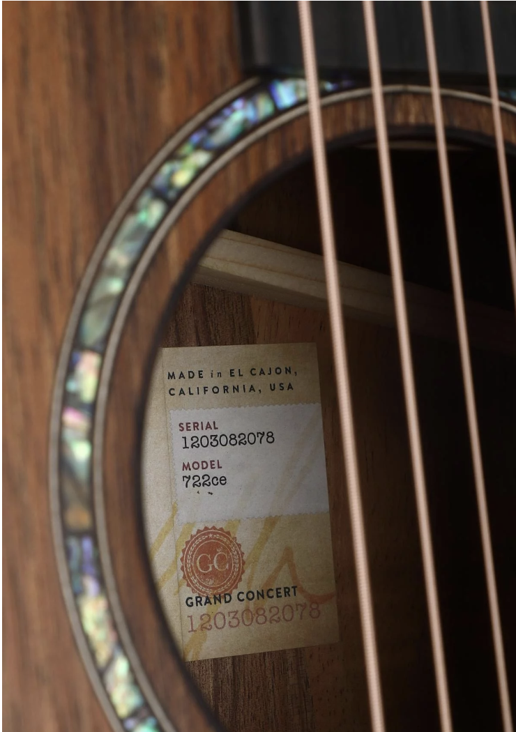 Taylor 722ce Grand Concert V-class Acoustic-electric Guitar - Natural Hawaiian Koa Top