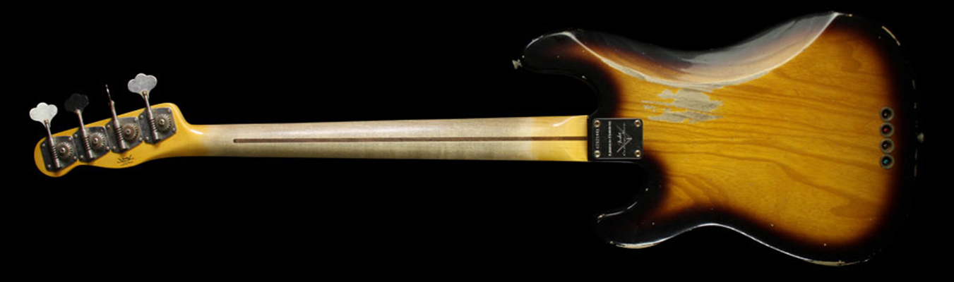 Fender Custom Shop 1955 Limited Edition Relic Precision Bass Electric Guitar 2-Tone Sunburst Maple