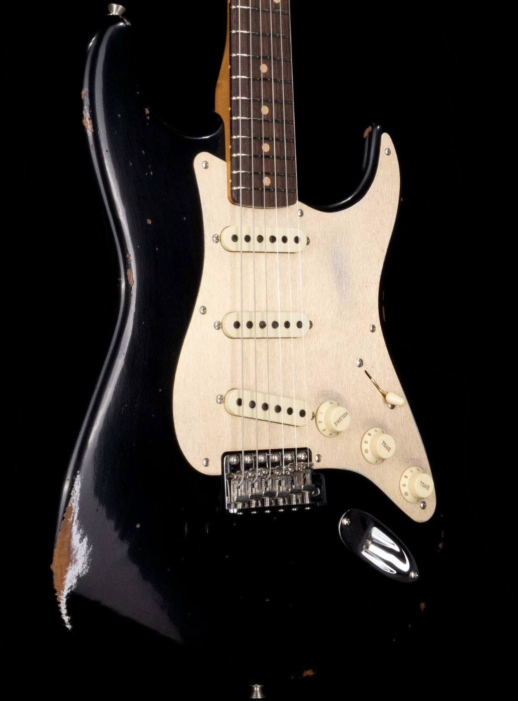 Fender Custom Shop 1960 Stratocaster Roasted Relic Rosewood Board Aged Black