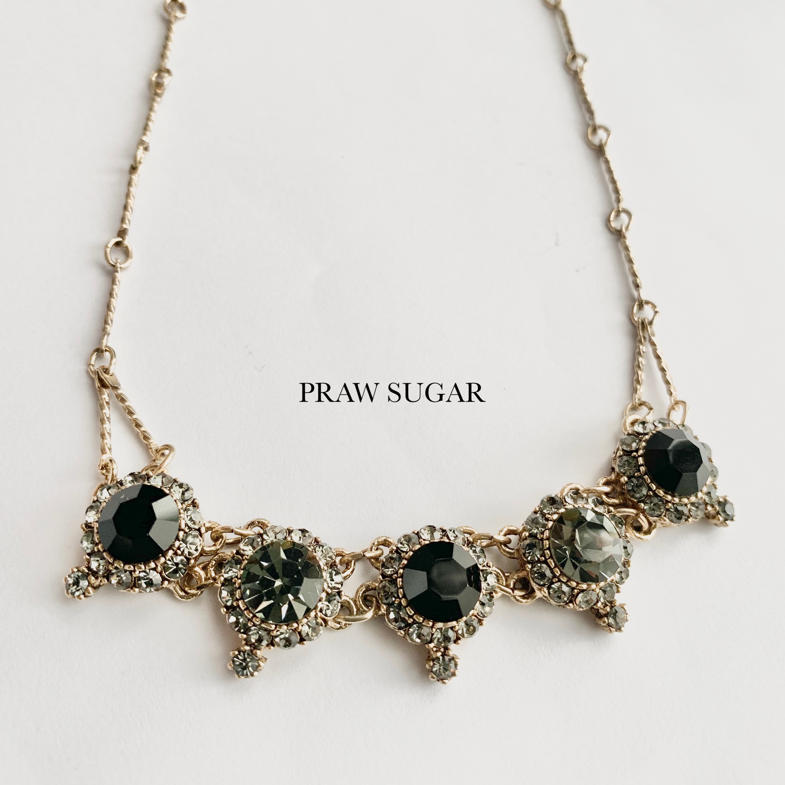Swarovski Crystal Necklace - สร้อยคอคริสตัลสวารอฟสกีสไตล์แอนทีค