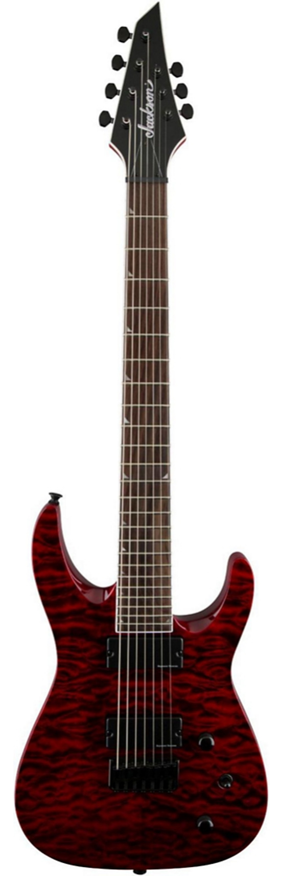 Jackson SLATHXSDQ 3-7 7-String Electric Guitar Transparent Red