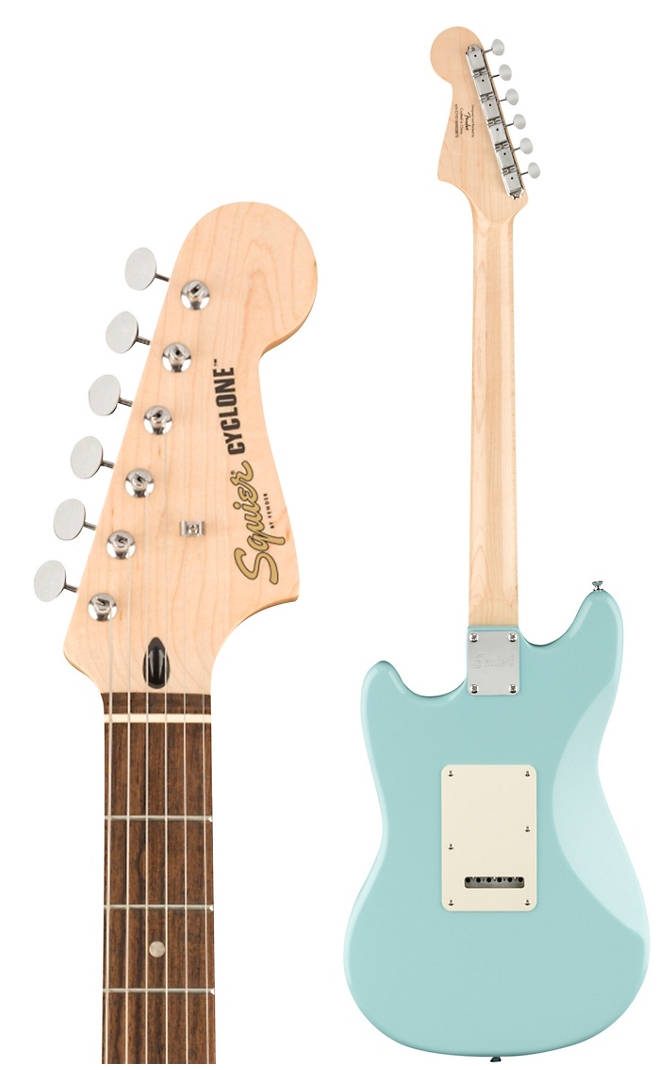 Squier Paranormal Cyclone Electric Guitar - Shell Pink,Daphne Blue