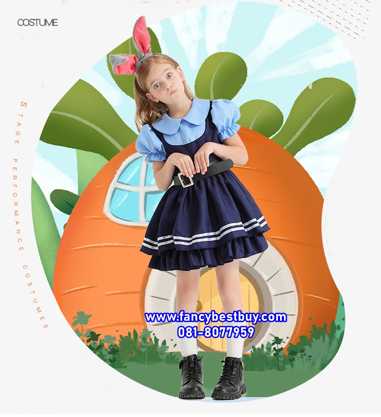 ชุด JUDY HOPPS : ZOOTOPIA SIZE M 100-110, XL 120-130, XXL 130-140