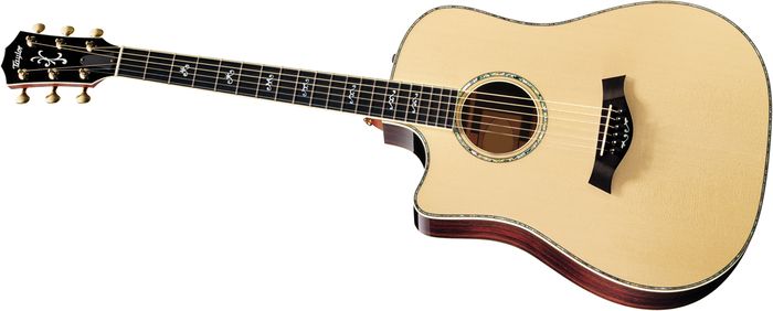 Taylor 910ce-L Rosewood/Spruce Dreadnought Left-Handed Acoustic-Electric Guitar Natural