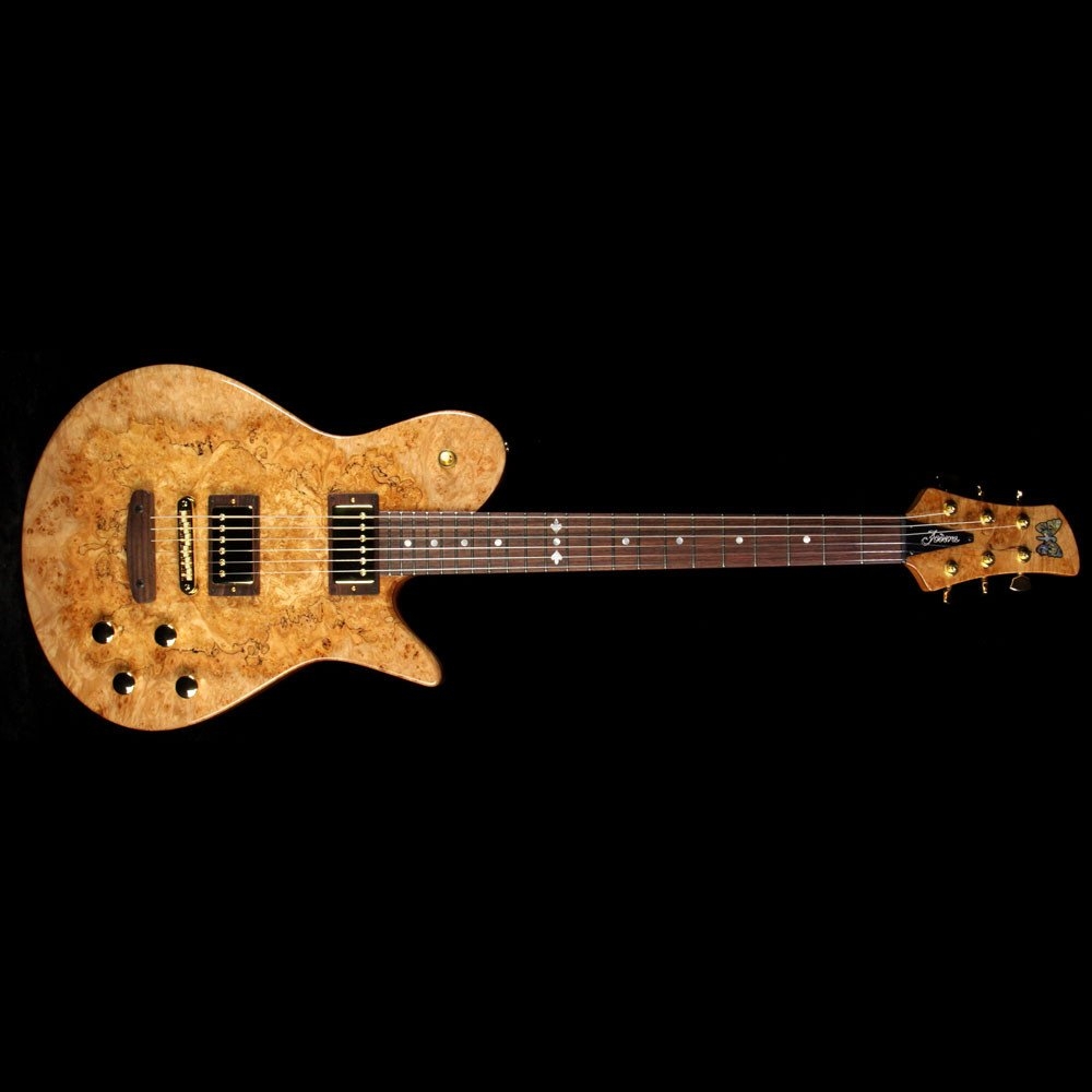 Fodera Imperial Spalted Maple and Mahogany Electric Guitar - Natural