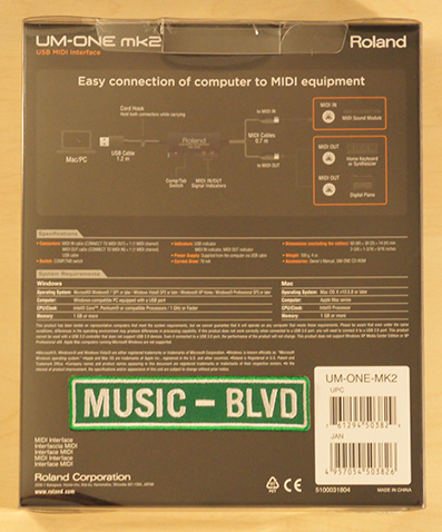 Roland UM-ONE MK2 USB MIDI Interface