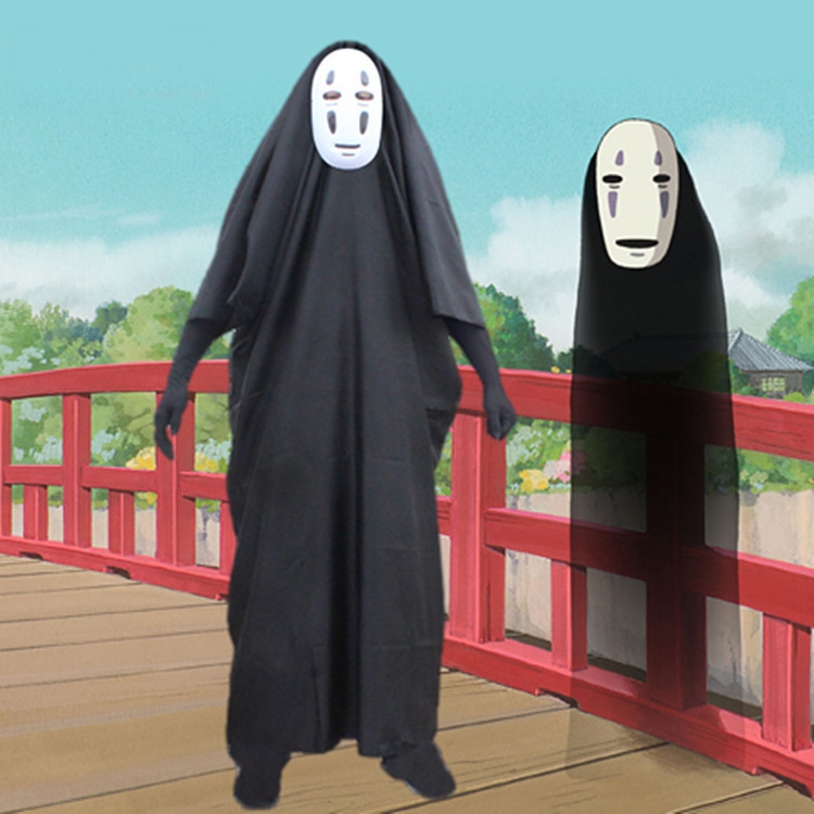 ชุดผีไร้หน้า spirited away ชุดผีญี่ปุ่น ชุดผีโนเฟส คาโอนาชิ Kaonashi ชุดฮาโลวีน ขนาด 140, 170, 175, 180