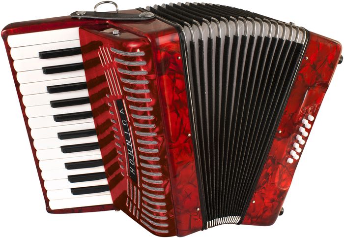 Hohner 12 Bass Entry Level Piano Accordion Red