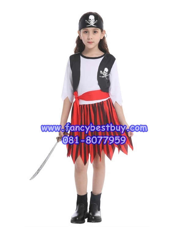 ชุดแฟนซีเด็ก ชุดโจรสลัดหญิง ชุดสาวน้อยโจรสลัดสุดสวย Beauty Pirate Girl มี ขนาด L, XL