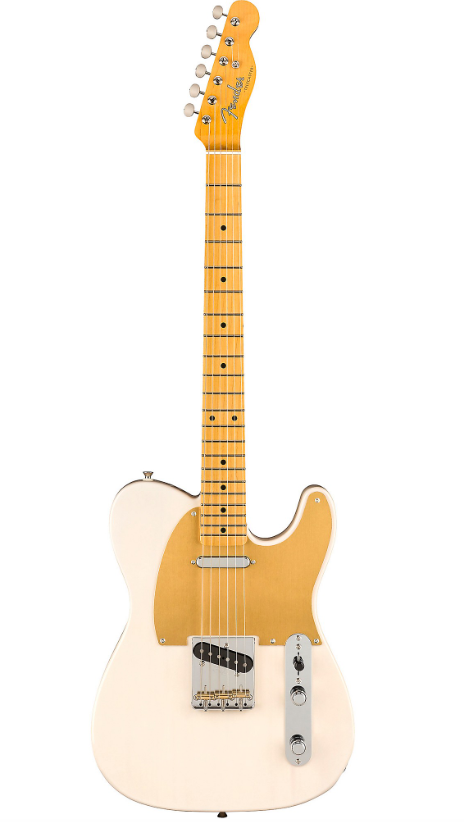 Fender JV Modified '50s Telecaster Maple Fingerboard Electric Guitar White Blonde