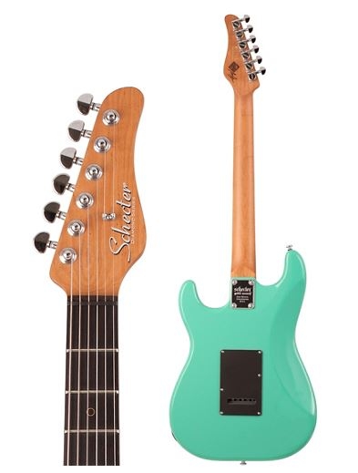 Schecter Guitar Research Nick Johnston Traditional HSS Electric Guitar Atomic Frost Mint Green Pickguard