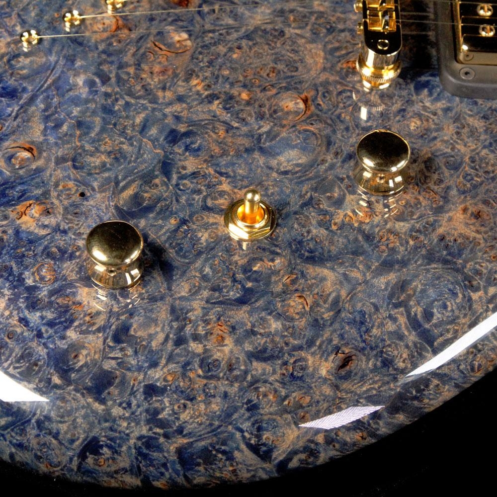 Ritter Instruments 2018 NAMM Display Porsch Electric Guitar 1-Piece Burl Maple Body - Flying Blue