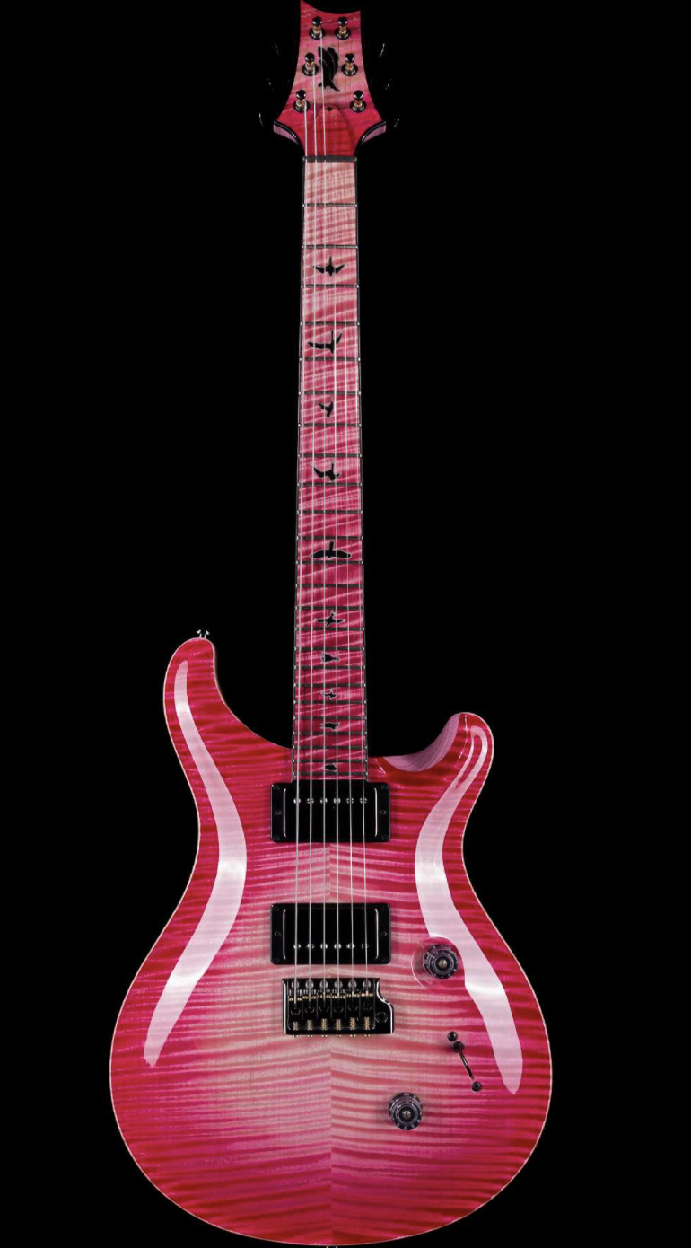 PRS Private Stock 9249 Custom 24 Curly Maple Top Curly Maple Board Pink Glow