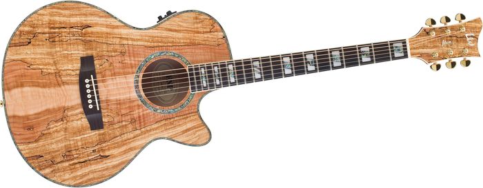 ESP Xtone Exotic Wood Cutaway Acoustic-Electric Guitar