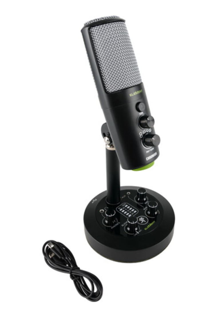 Mackie EleMent Series Chromium Premium USB Condenser Microphone with Built-In 2-Channel Mixer