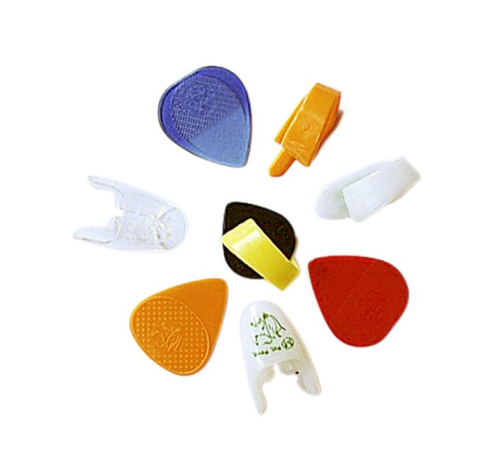 Fred Kelly Picks Variety Bag Guitar Picks 8pcs: 1 Bumblebee, 2 Freedom Fingers, 1 Speed, 1 Slick & 3 Flat Picks