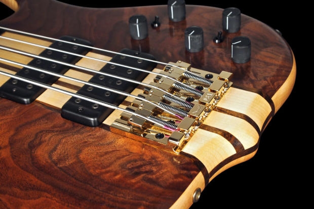 Ken Smith 2016 5TNV 5-String Bass Figured Walnut w/ 18v Preamp - Oil