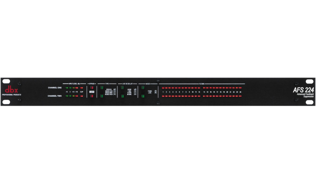 dbx AFS-224 Stereo/Dual Mono Feedback Suppression Processor