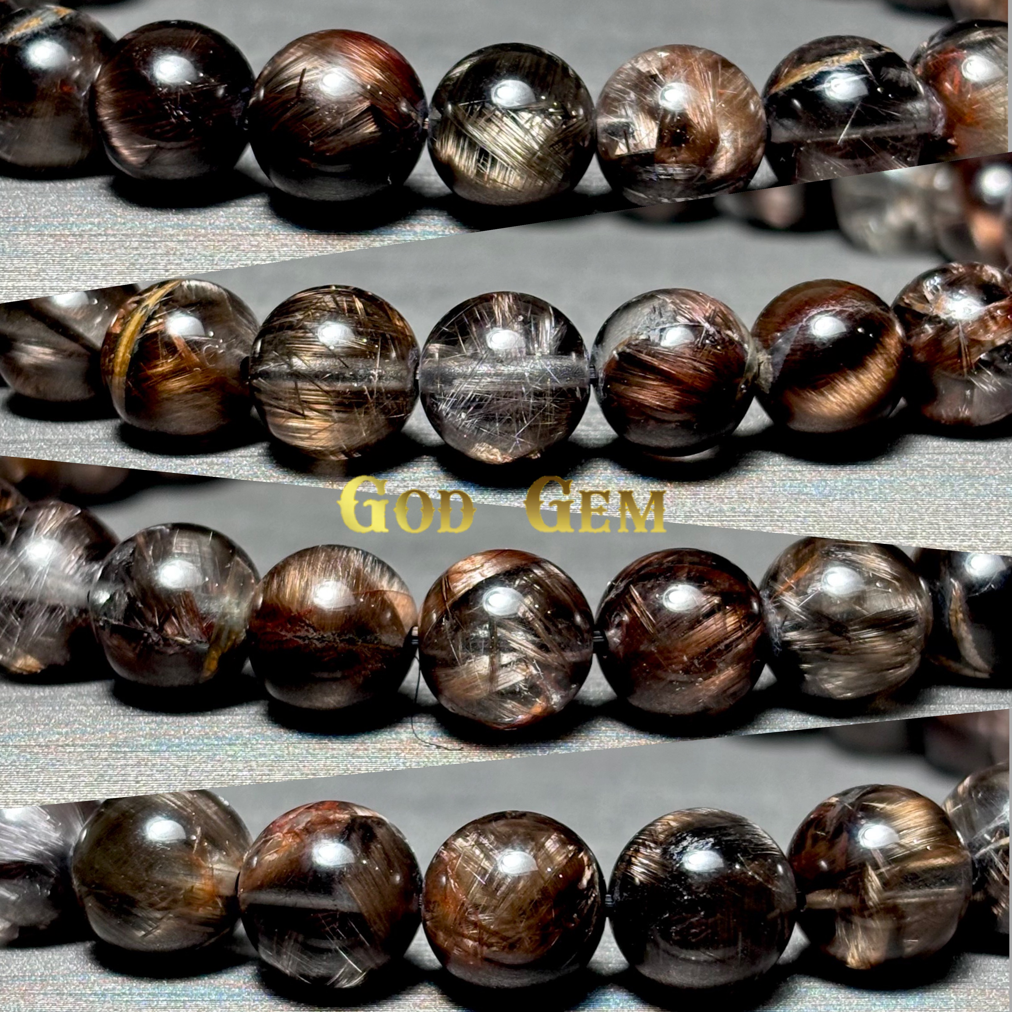 ข้อมือหิน ไหมแพลตตินัม