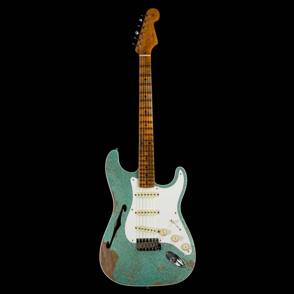 Fender Custom Shop 56 Thinline Stratocaster - Seafoam Sparkle