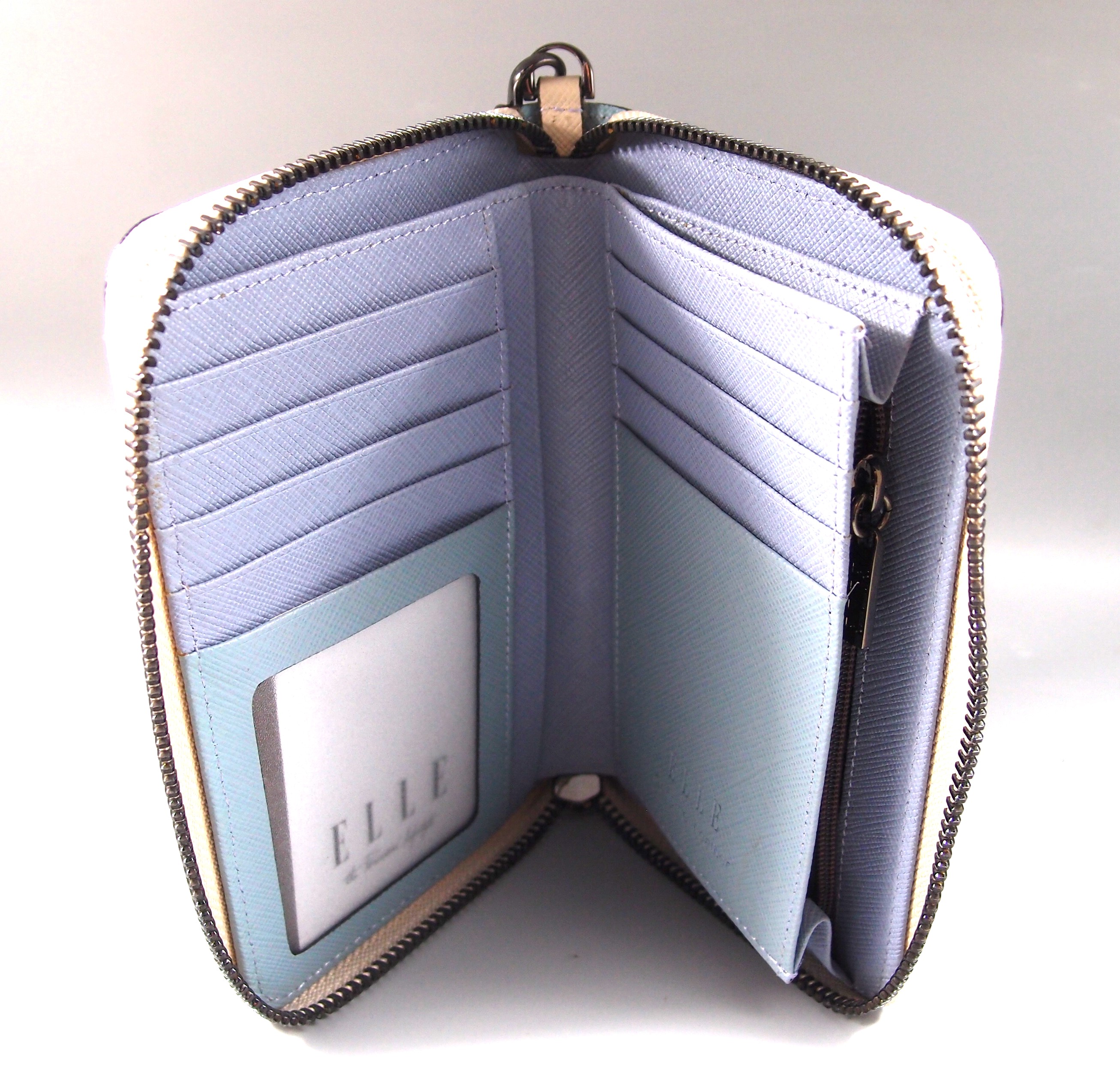 กระเป๋าสตางค์ ELLE ครีม-ฟ้าคราม ใหม่ แท้