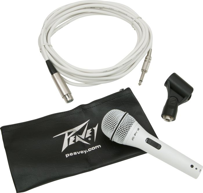 Peavey PVI 2 White 1/4 Dynamic Handheld Microphone