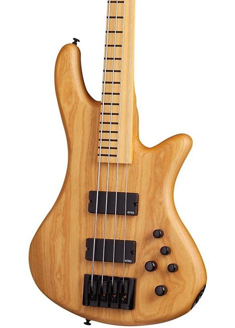 Schecter Guitar Research Stiletto Session-4 Fretless Electric Bass - Satin Aged Natural