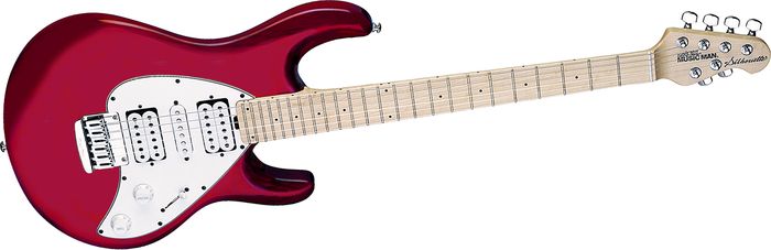 Music Man Silhouette Non-Tremolo Electric Guitar Candy Red Maple Fretboard