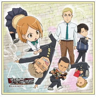 ผ้าเช็ดหน้า Attack on Titan: Junior High Erwin Teacher and Investigation Team (แท้)