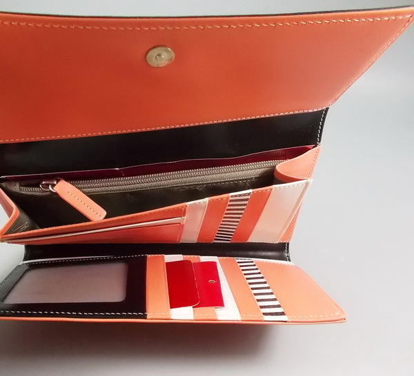 กระเป๋าสตางค์ bsc ส้มปูน-ดำ ใหม่ แท้