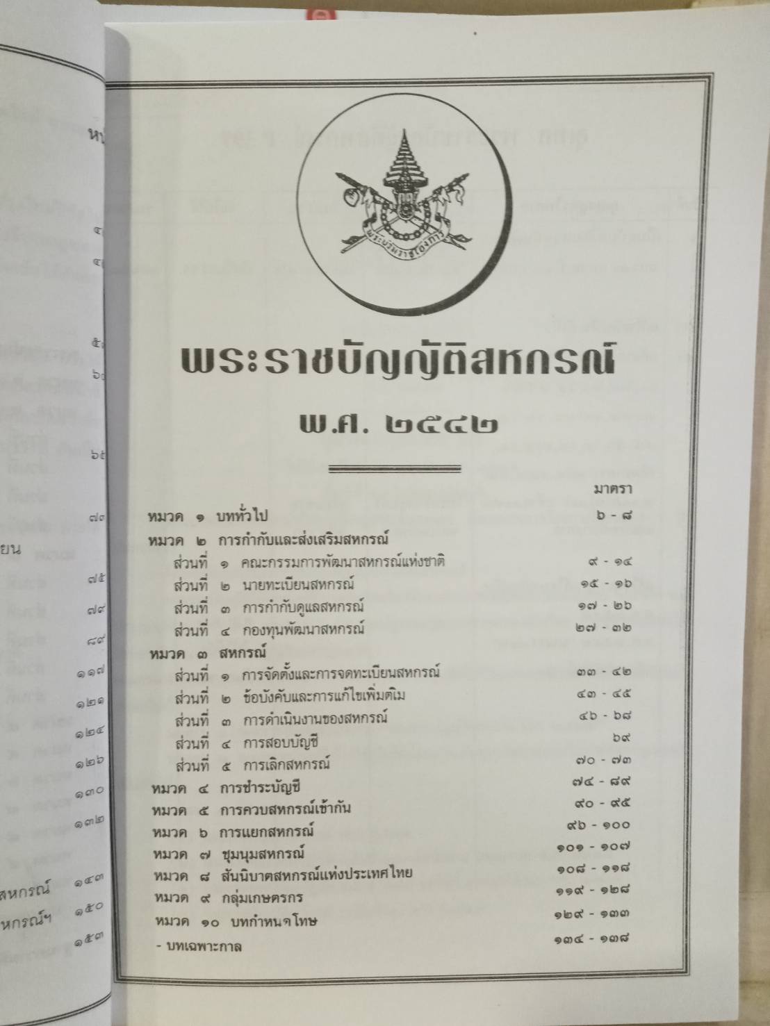 พระราชบัญญัติสหกรณ์ พ.ศ.2542 ปรับปรุงใหม่ พ.ศ.2549