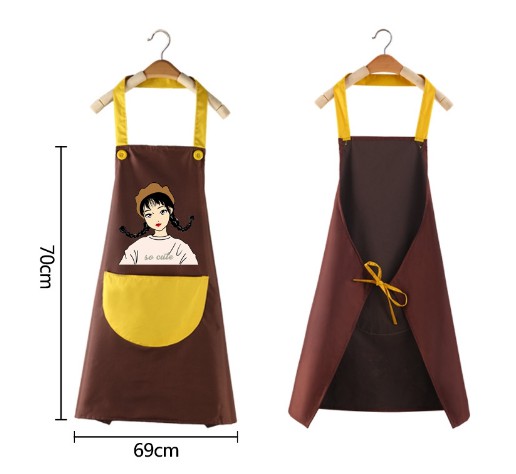 ผ้ากันเปื้อนกันน้ำสองชั้น สไตล์เกาหลี