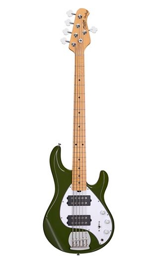 Sterling by Music Man S.U.B. Series StingRay 5 HH 5-String Electric Bass Olive