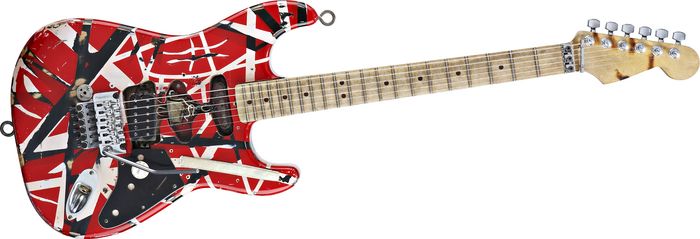 EVH Eddie Van Halen Frankenstein Replica Electric Guitar(Black/White/Red)