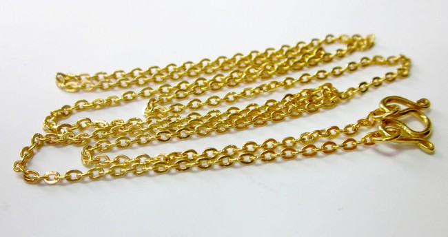 สร้อยคอ ทองแท้ 96.5% ลายโซ่ฝรั่งเศส - น้ำหนัก 3.8 กรัม