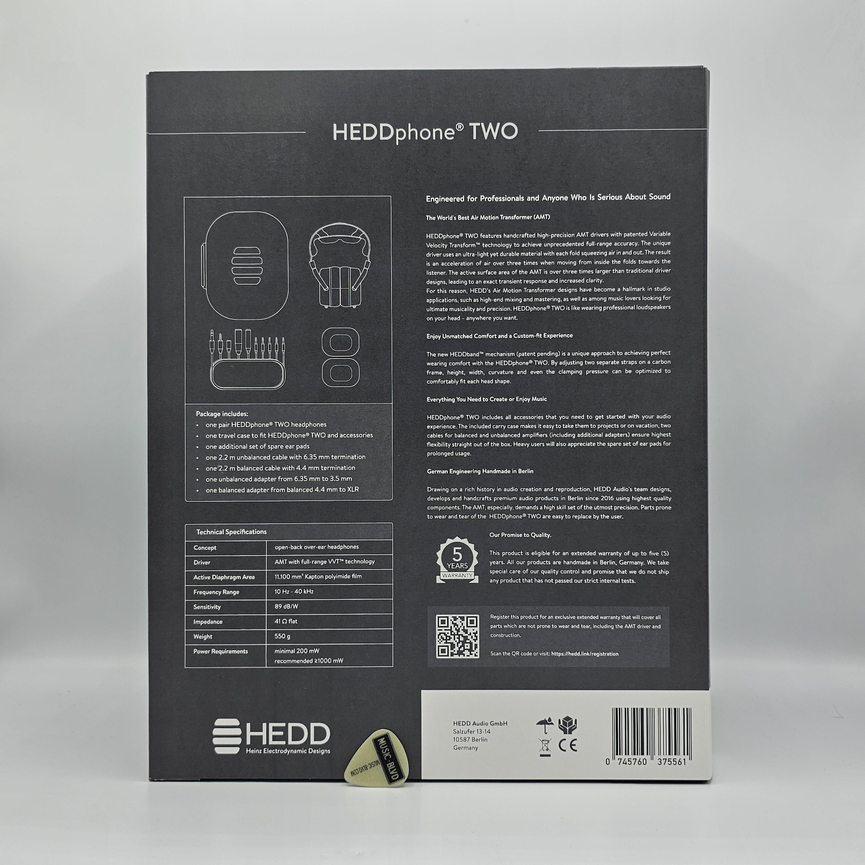 HEDD HEDDPHONE TWO AIR MOTION TRANSFORMER AUDIOPHILE HEADPHONES