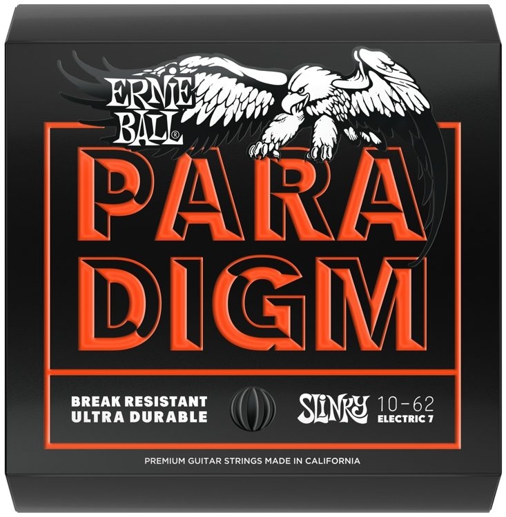 Ernie Ball Paradigm Electric Guitar Strings .010-.062 Skinny Top Heavy Bottom Slinky 7-string