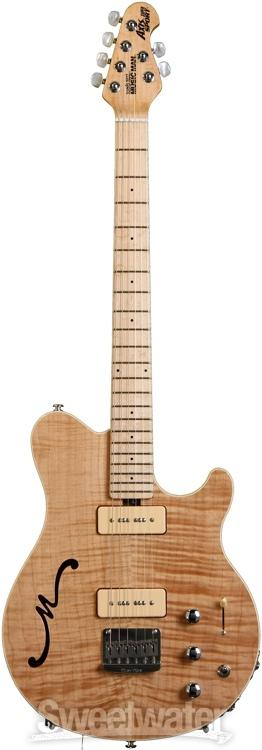 Ernie Ball Music Man Axis Super Sport Semi-hollowbody MM90 Piezo - Natural
