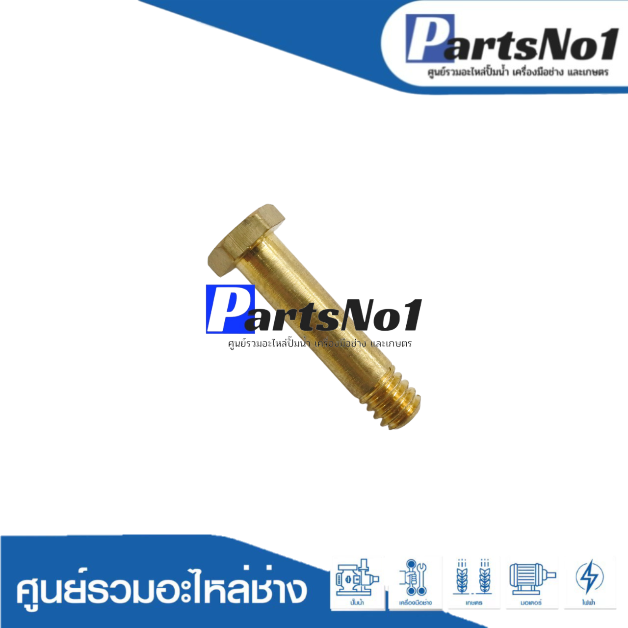 น๊อตทองเหลืองแกนยึดสปริงปั๊มชัก 1" หยาบ (1200,1500 ทั่วไป)