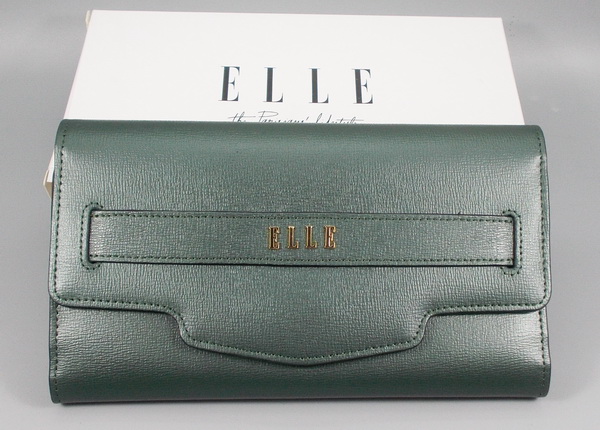 กระเป๋าสตางค์ ELLE เขียวเมทาลิก ใหม่ แท้
