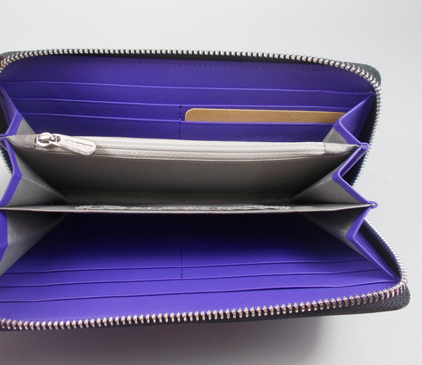 กระเป๋าสตางค์ LOUIS FONTAINE ดำ-ม่วง ใหม่ แท้