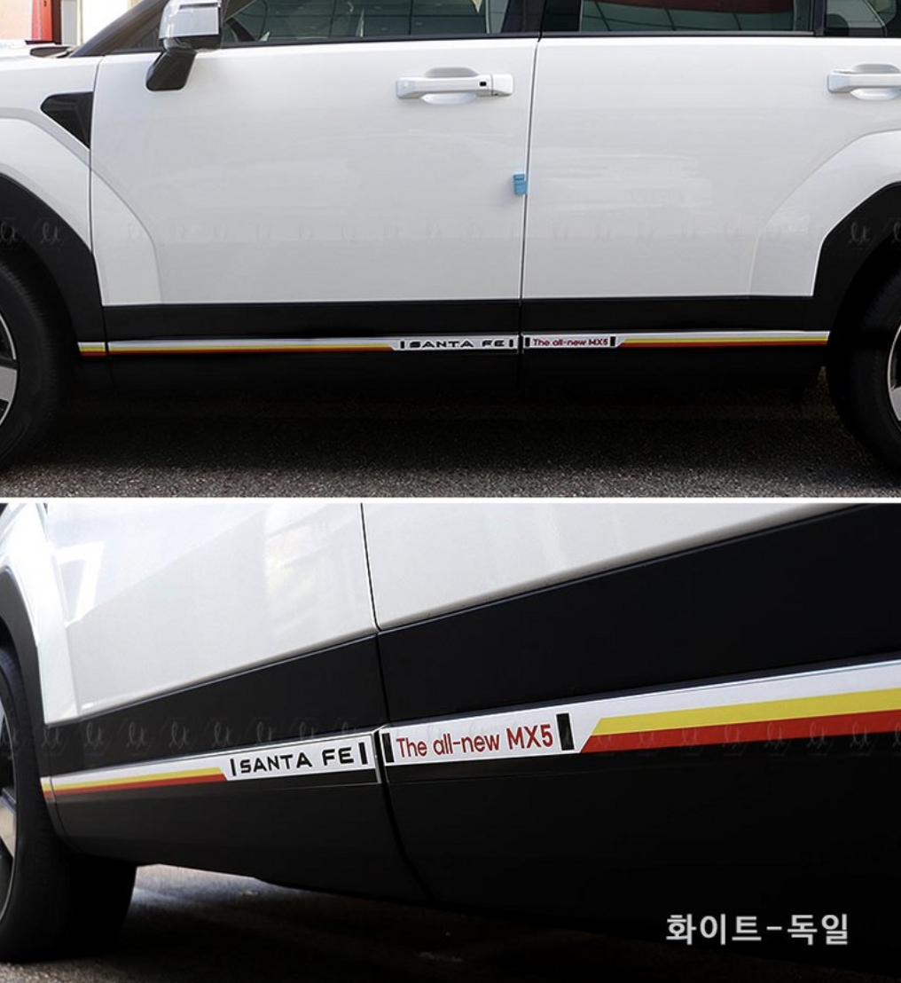 สติกเกอร์ตกแต่งกันชนประตูล่างรถยนต์ Hyundai SANTA FE Hybrid ฮุนได ซานตา เฟ่